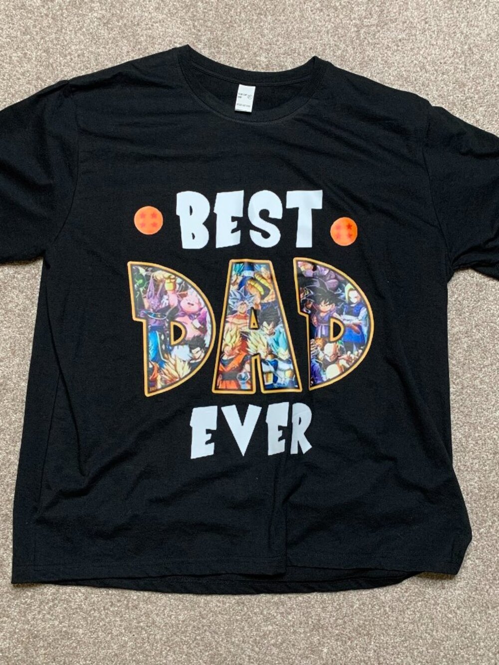 DBZ best dad ever Black men's 2XL T-shirt